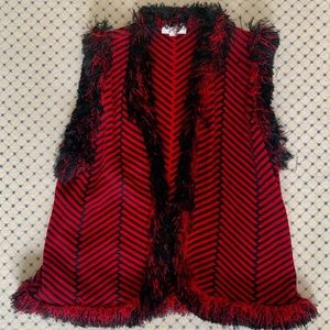 FUNKY RED & BLACK SWEATER VEST